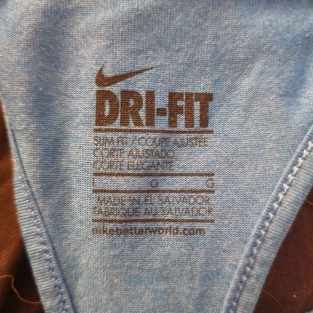 NIKE DRI-FIT Blue Racerback Slim Fit Tank Top Workout Women's Large L Athletic